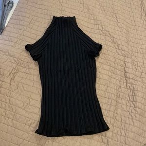 Black rib knit tee Reformation